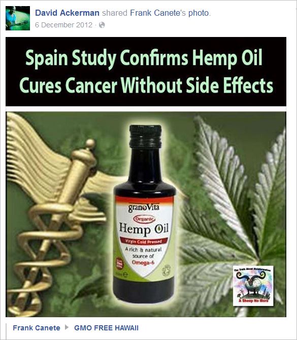 Ackerman 10 hemp oil cures cancer